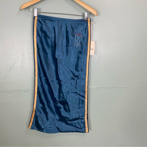 MOTHER The Athletic Skirt Teamwork Marine &‎ Yellow XS - Picture 2 of 6